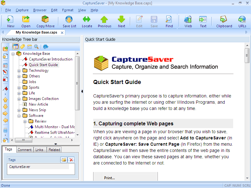 CaptureSaver - 信息搜索管理软件丨“反”斗限免