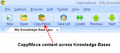 copy/move content button
